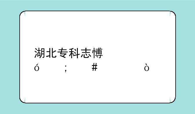 湖北专科志愿表格怎么填？