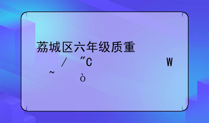 荔城区六年级质量检测成绩如何查？